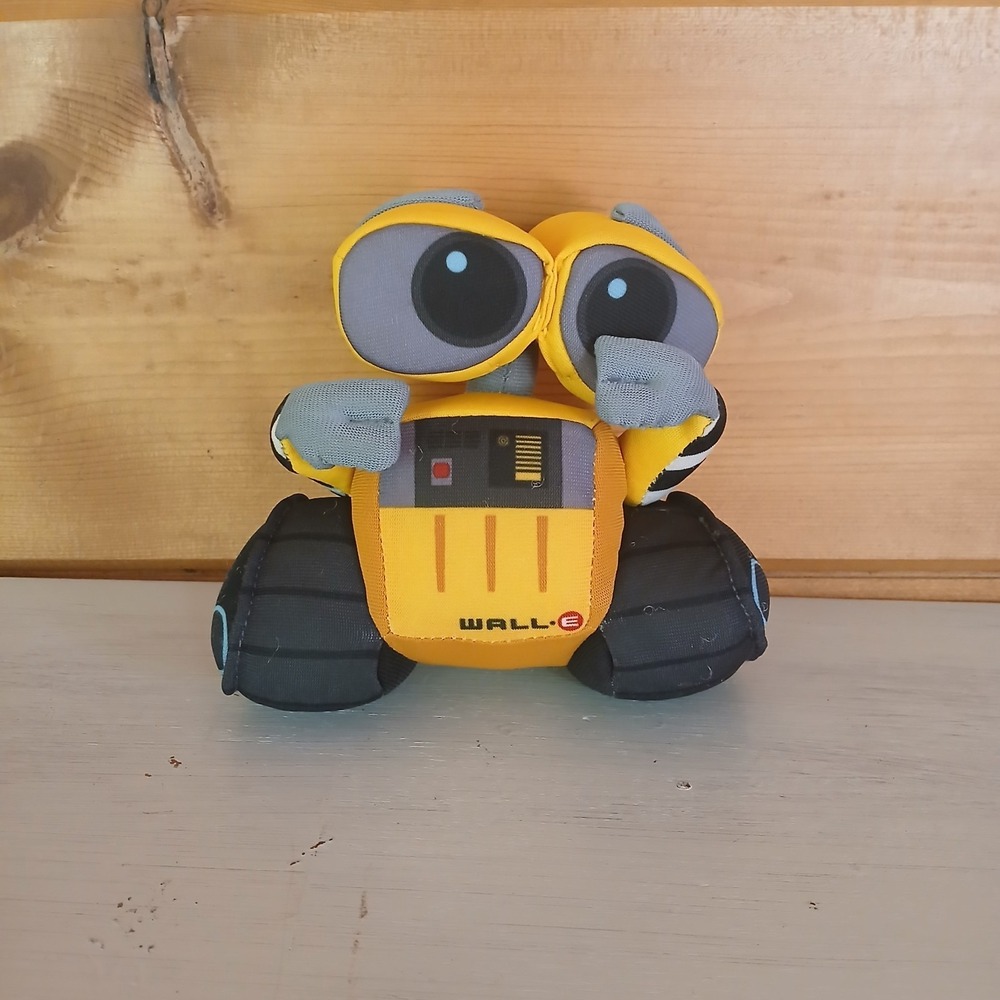 Pixar Wall-E 5" Plush Stuffed Robot Droid Doll Disney Buddies Thinkway Toys E2